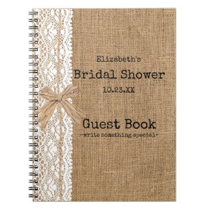 Livre de toile de jute et d'invité de Fête de la