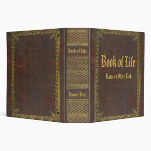 Livre de vie or et faux cuir 3 anneau classeur