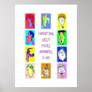 Livre de Visages Idiots #2 : Affiche des nombres 1