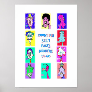 Livre de Visages Idiots #6 : Affiche des nombres 5