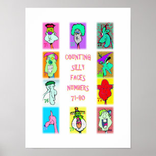Livre de Visages Idiots #8 : Affiche des nombres 7