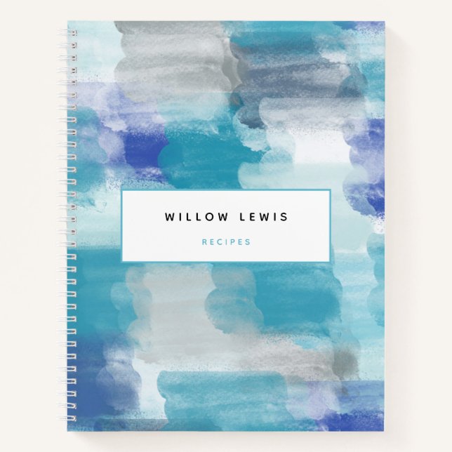 Livre d'eau gris turquoise moderne Recette (Devant)