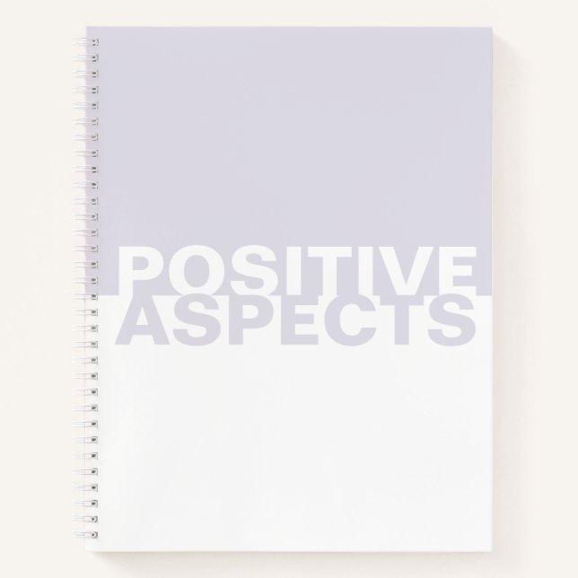 Livre des aspects positifs Carnet à deux tons (Devant)