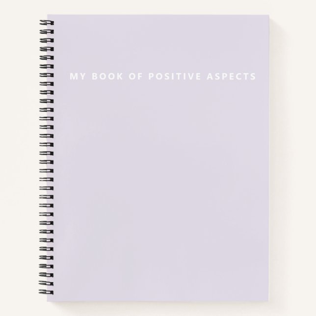 Livre des aspects positifs Carnet simple (Devant)