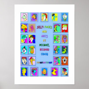 Livre des Visages Rigolos et des ABC : Affiche
