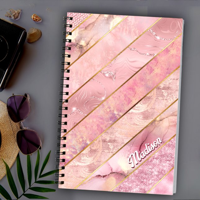 Livre d'esquisse géométrique chic rose or girly él (Créateur téléchargé)