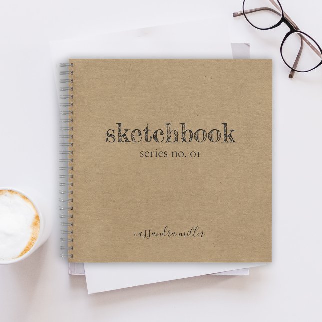 Livre d'esquisse papier Kraft Rustique moderne (Créateur téléchargé)