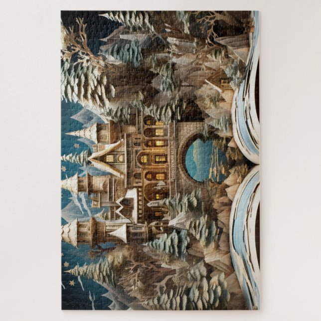 Livre d'histoire de Noël Castle Pop-Up Puzzle (Vertical)