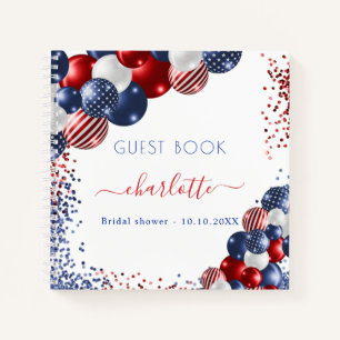 Livre d'hôte nuptiale douche patriotique 4 juillet