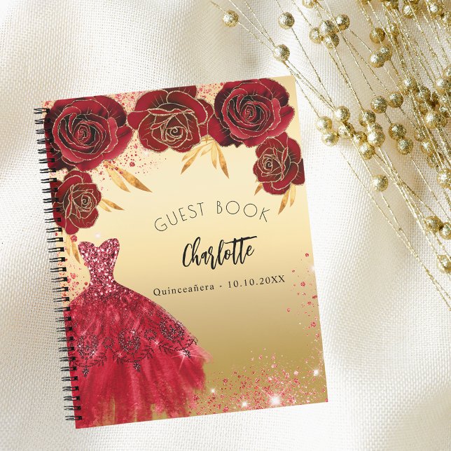 Livre d'hôte Robe de parties scintillant en or rou (Créateur téléchargé)