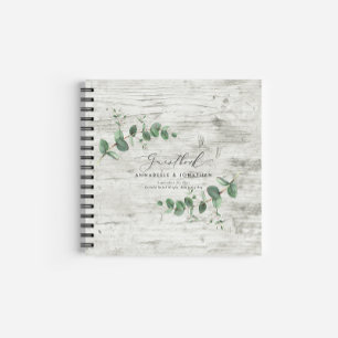 livre d'hôte simple rustique eucalyptus en bois bl