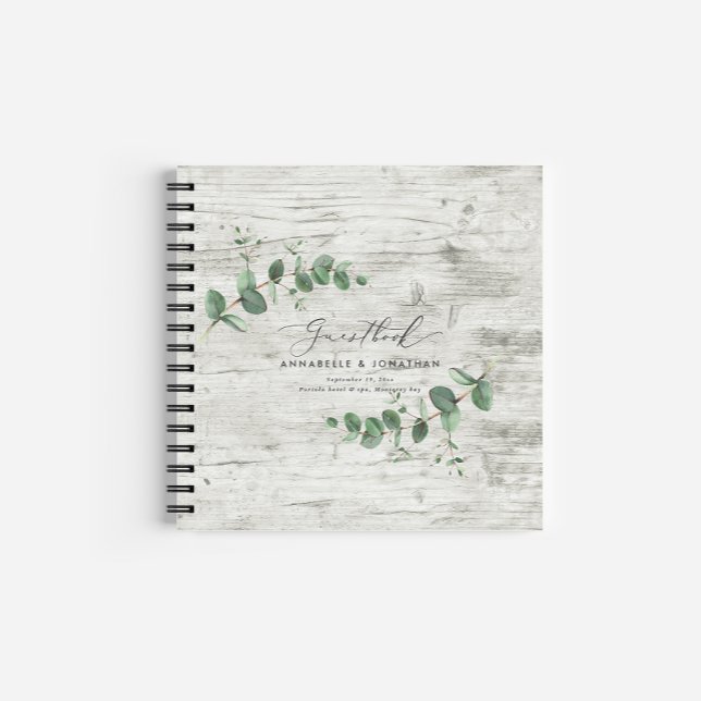 livre d'hôte simple rustique eucalyptus en bois bl (Créateur téléchargé)