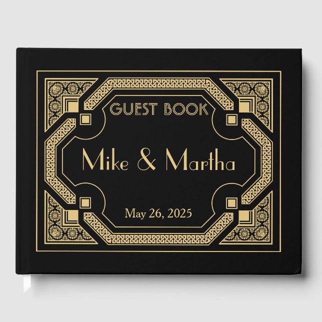 Livre d'hôtes Art Déco Mariage (Recto)