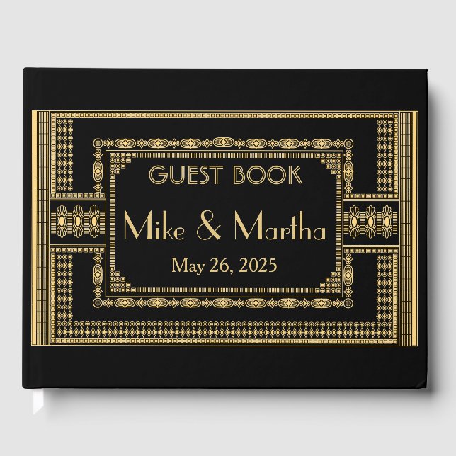 Livre d'hôtes Art Déco Mariage (Recto)
