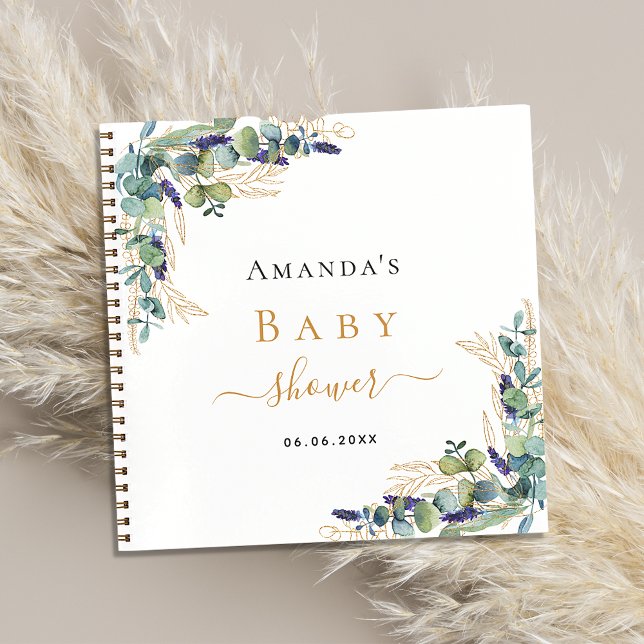 Livre d'hôtes baby shower eucalyptus verdure (Créateur téléchargé)