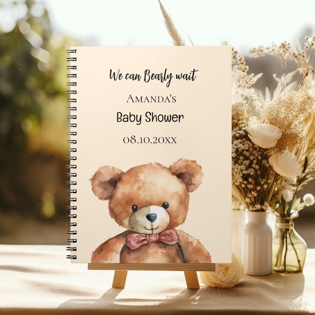 Livre d'hôtes Baby shower ours en peluche (Créateur téléchargé)