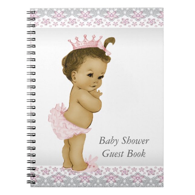 Livre d'hôtes Baby shower rose et gris (Devant)