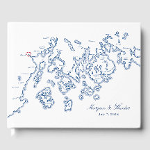 Livre d'hôtes Belfast - Penobscot Bay Maine Map