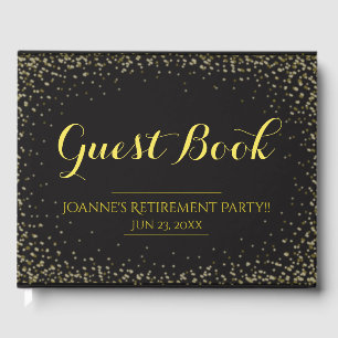 Livre d'hôtes Black with Gold Confetti