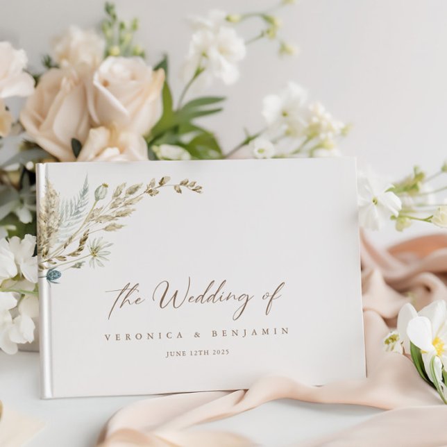 Livre d'hôtes Bohemian Elegant Dried Meadow Grass (Bohemian Elegant Dried Meadow Grass Guest Book)
