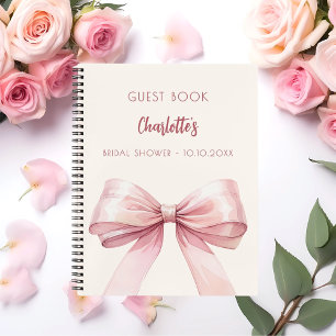 Livre d'hôtes Fête des mariées arc rose crème beig