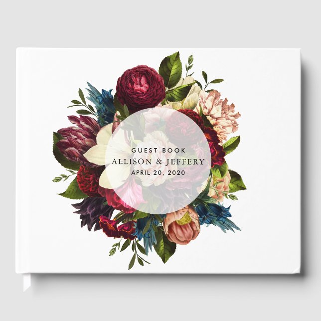 Livre d'hôtes Floral Mariage (Recto)