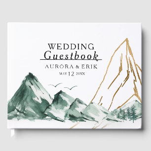 Livre d'hôtes Green and Gold Mountain Mariage