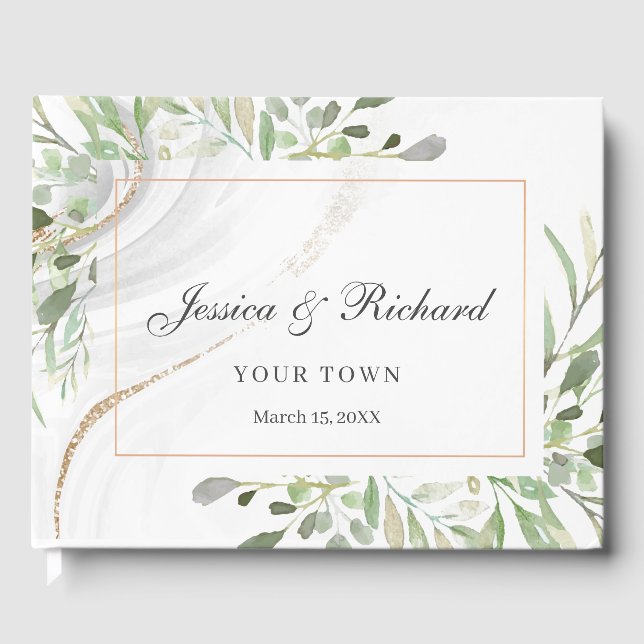 Livre d'hôtes Mariage aquarelle (Recto)