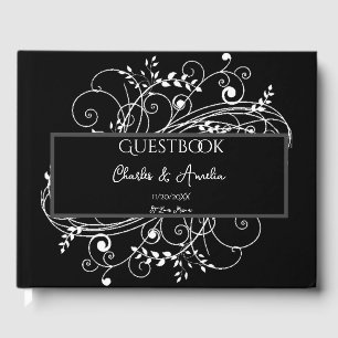 Livre d'hôtes Mariage Black Floury