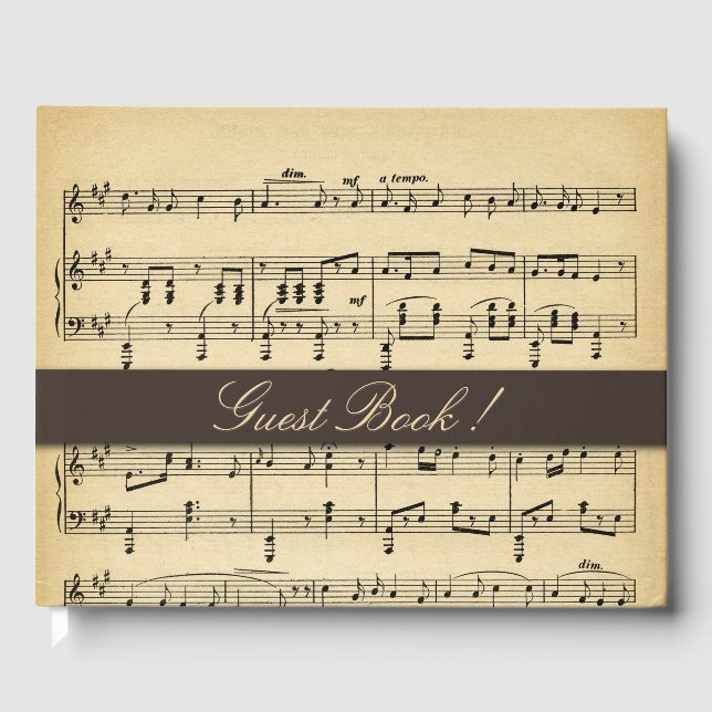 Livre d'hôtes Mariage de musique antique (Recto)