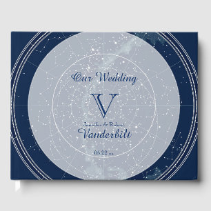 Livre d'hôtes Mariage de nuit Constellation Sky