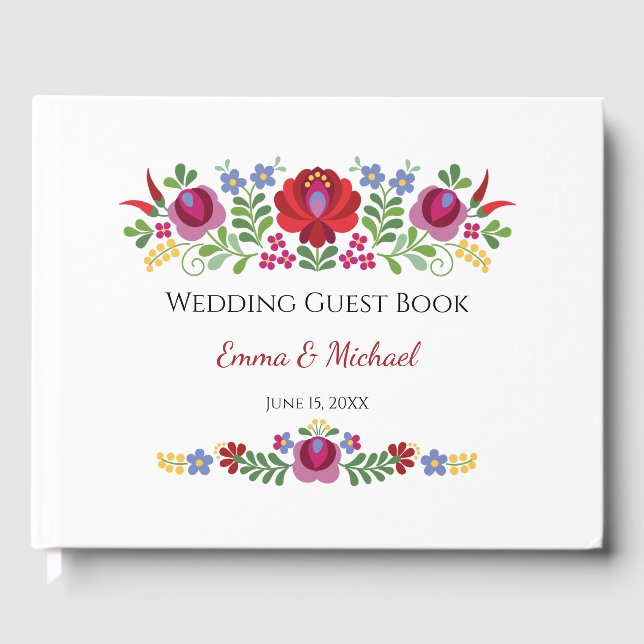 Livre d'hôtes Mariage de poivrons rouges Design ho (Recto)
