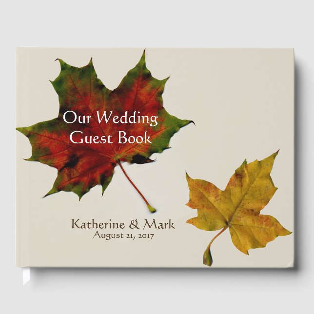 Livre d'hôtes Mariage Fall Leaves (Recto)