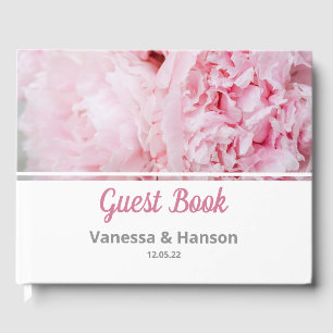 Livre d'hôtes Mariage Modern Pink Peony