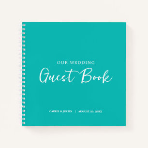 Livre d'hôtes Mariage Turquoise moderne