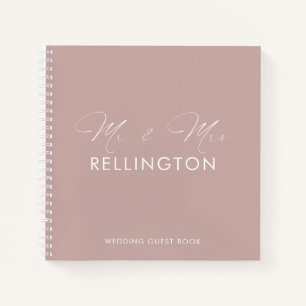 Livre d'hôtes minimaliste de Rose Dusty moderne