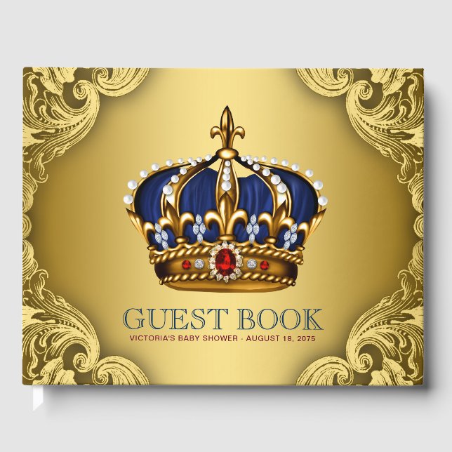 Livre d'hôtes Prince Baby shower (Recto)