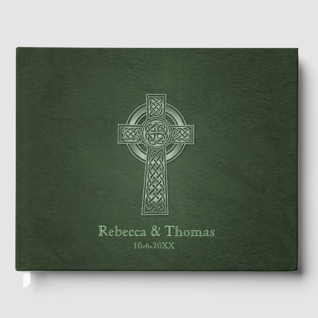 Livre d'hôtes traditionnel irlandais Celtic Cross  (Recto)