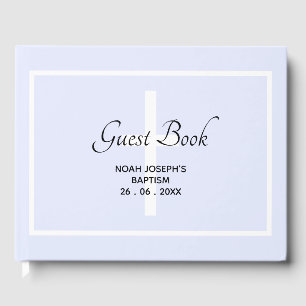 LIVRE D'INVITATION Moderne BAPTISME Bleu Doux