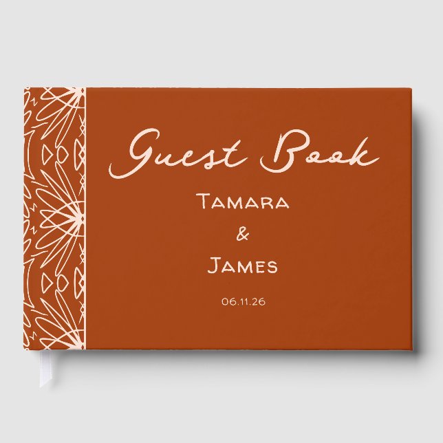 Livre d'invité à motifs de boho tribal tendance (Recto)