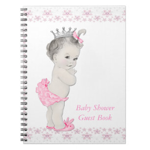 Livre d'invité Baby shower Princess Rose