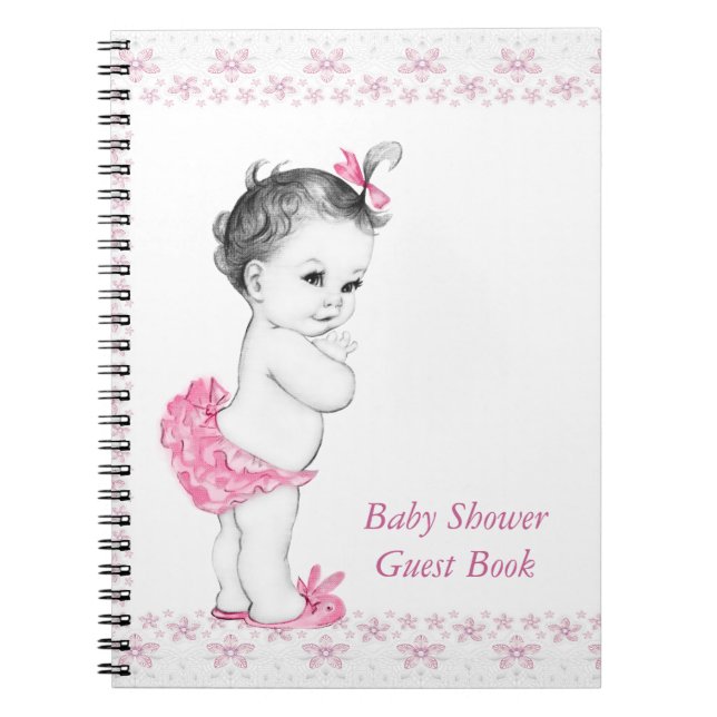Livre d'invité Baby shower rose (Devant)