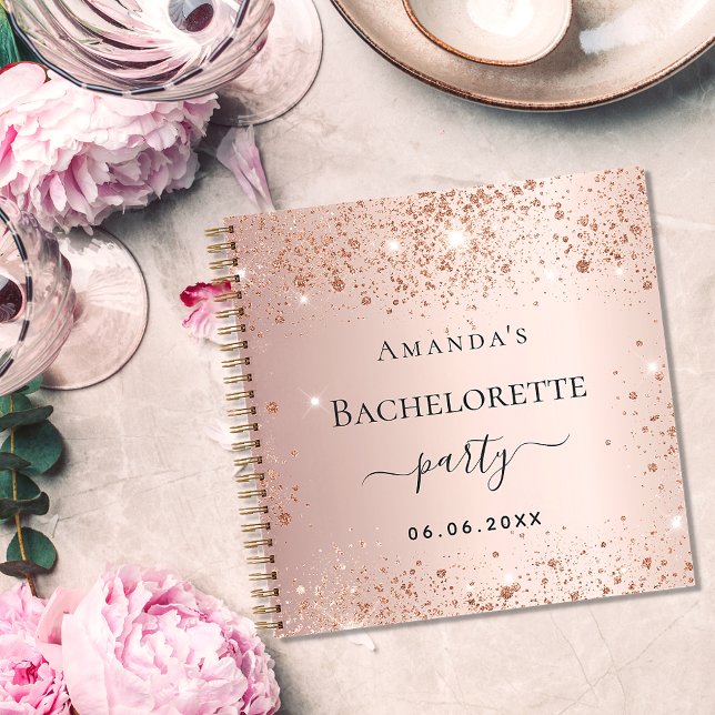 Livre d'invité bachelorette rose or (Créateur téléchargé)