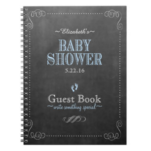 Livre d'invité bleu de baby shower de sembler de