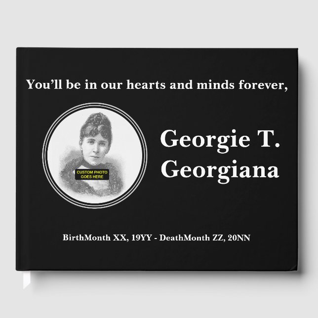 Livre d'invité commémoratif simple et basique (Recto)