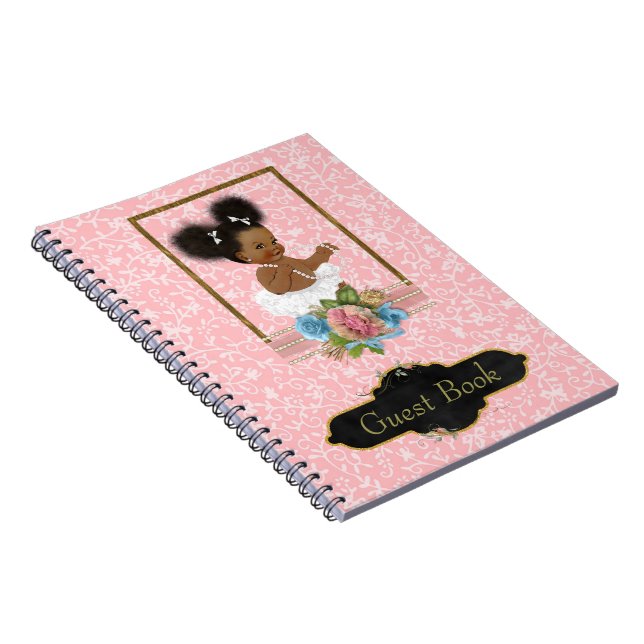 Livre d'invité de baby shower d'Afro-américain (Côté Droit)