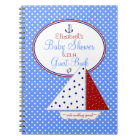 Livre d'invité de baby shower de bateau à voile |