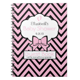 Livre d'invité de baby shower de Chevron