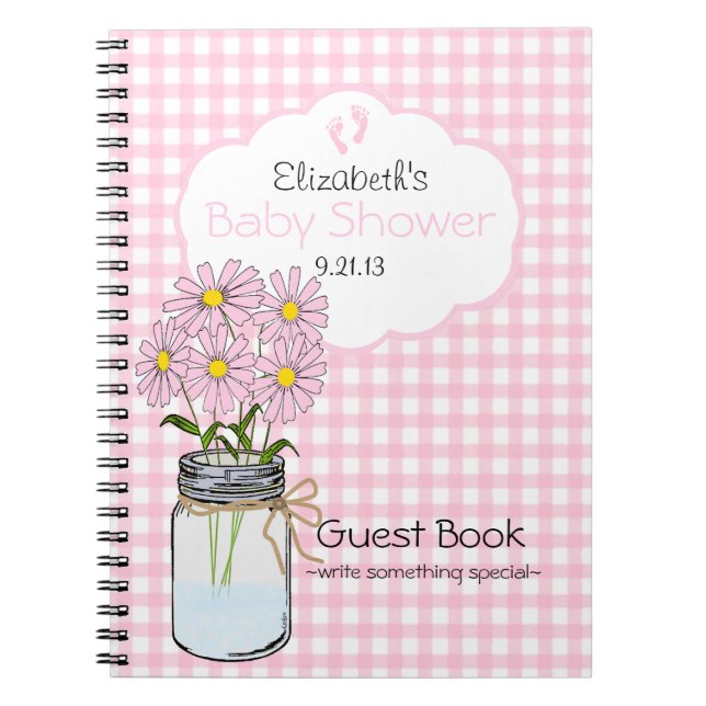 Livre d'invité de baby shower de pot de (Devant)