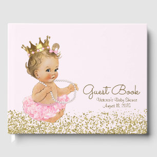 Livre d'invité de baby shower de princesse